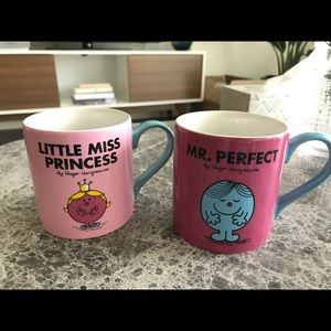 Two Little Miss and Mr. Men Mugs
